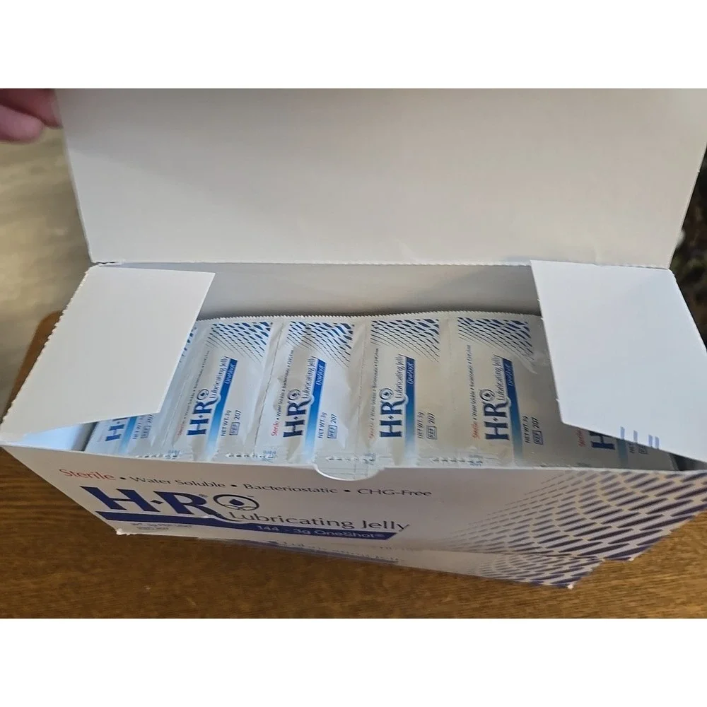 HR One Shot Lubricating Jelly Sterile‎ 3 Gram Individual Packet 30 per Box x2